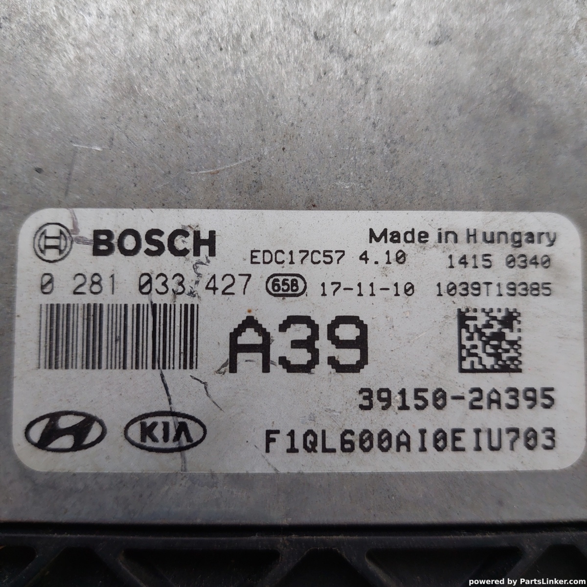 Calculator motor KIA SPORTAGE SL 2009 - > 1.7 CRDi D4FD 0281033427 – foto 2