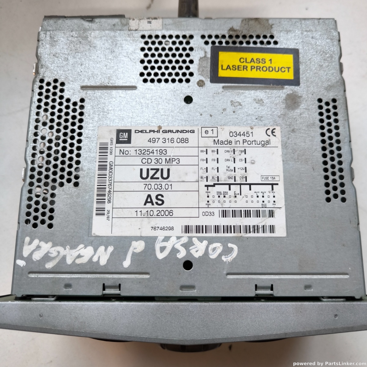 Magazie CD OPEL CORSA D S07 2006 - 2014 1.0 A 10 XEP 13188477b – foto 2