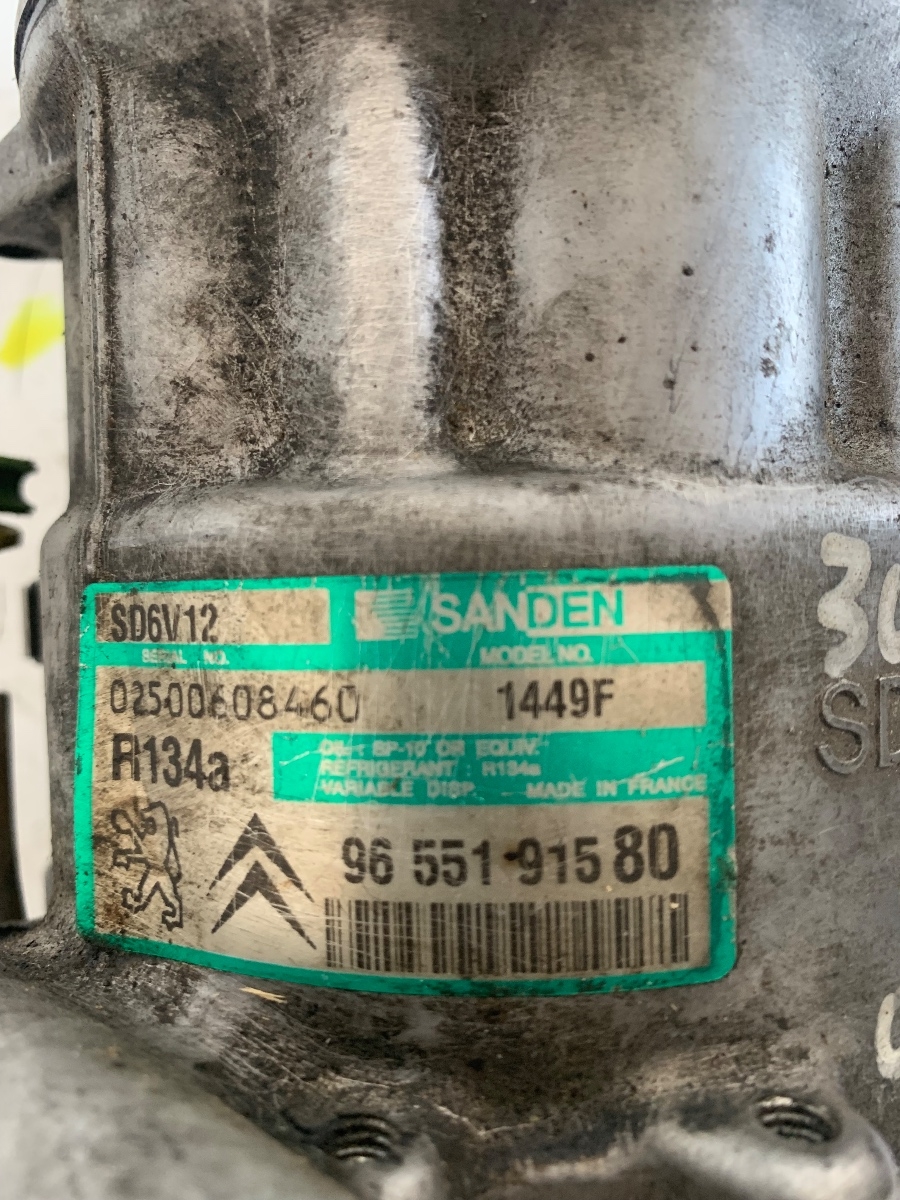 Compresor  AC PEUGEOT 206 Hatchback 2A/C 1998 - >, PEUGEOT 307 3A/C 2000 - > 1.4HDI/1.6HDI 02500608460 9655191580 – foto 2