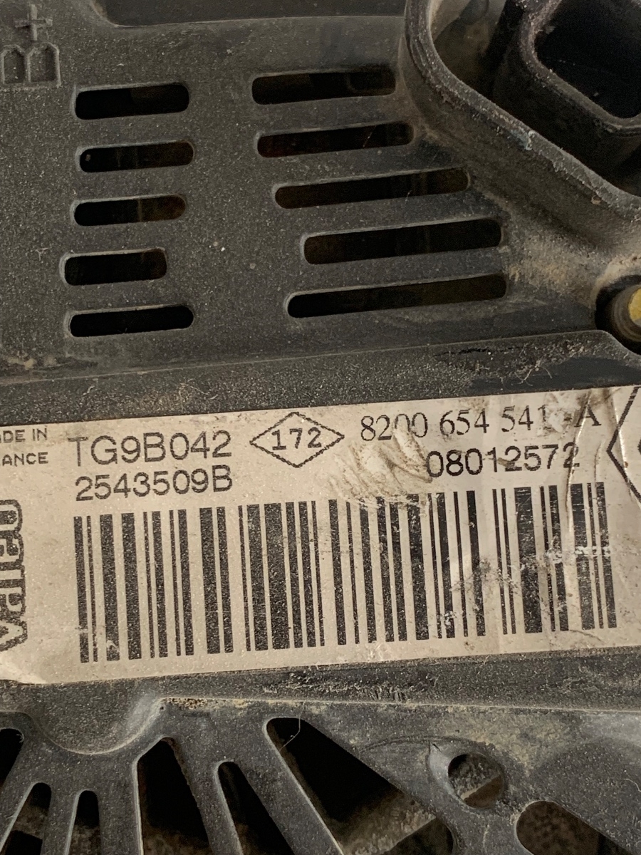 Alternator RENAULT CLIO III BR0/1, CR0/1 2005 - > 8200654541-A 2543509B – foto 2