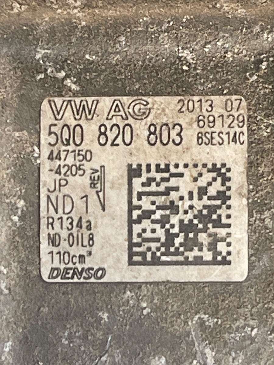 Compresor  AC SKODA RAPID II NH3 2012 - >, VOLKSWAGEN GOLF VII 5G1, BE1 2012 - >1.2TSI CJZ  5Q0820803 – foto 3