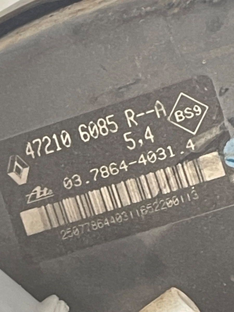 Tulumba frana DACIA LODGY 2012 - > 1.6B 472106085R – foto 2