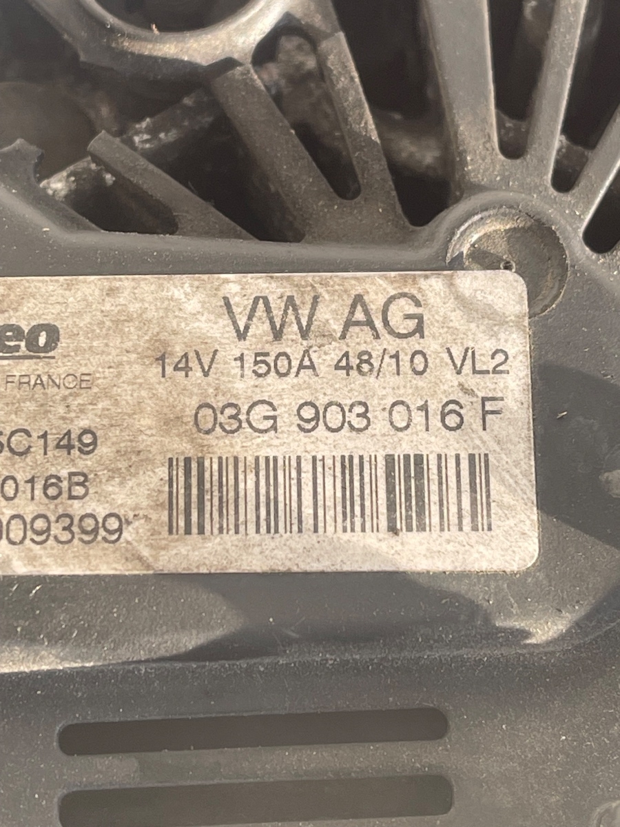Alternator AUDI Q5 8RB 2008 -> 2.0 TDI 03G903016F – foto 3
