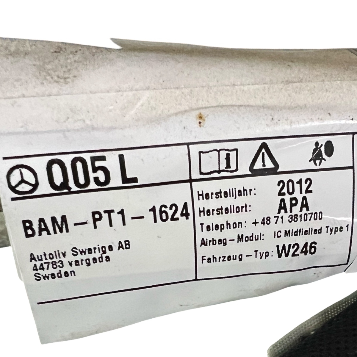 Airbag cortina stanga/dreapta MERCEDES-BENZ B-CLASS II W246, W242 2011 - > – foto 3