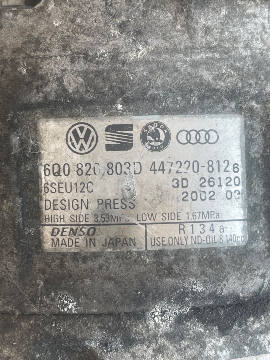 Compresor  AC SKODA FABIA 6Y2 1999 - 2008 6Q0820803D – foto 5
