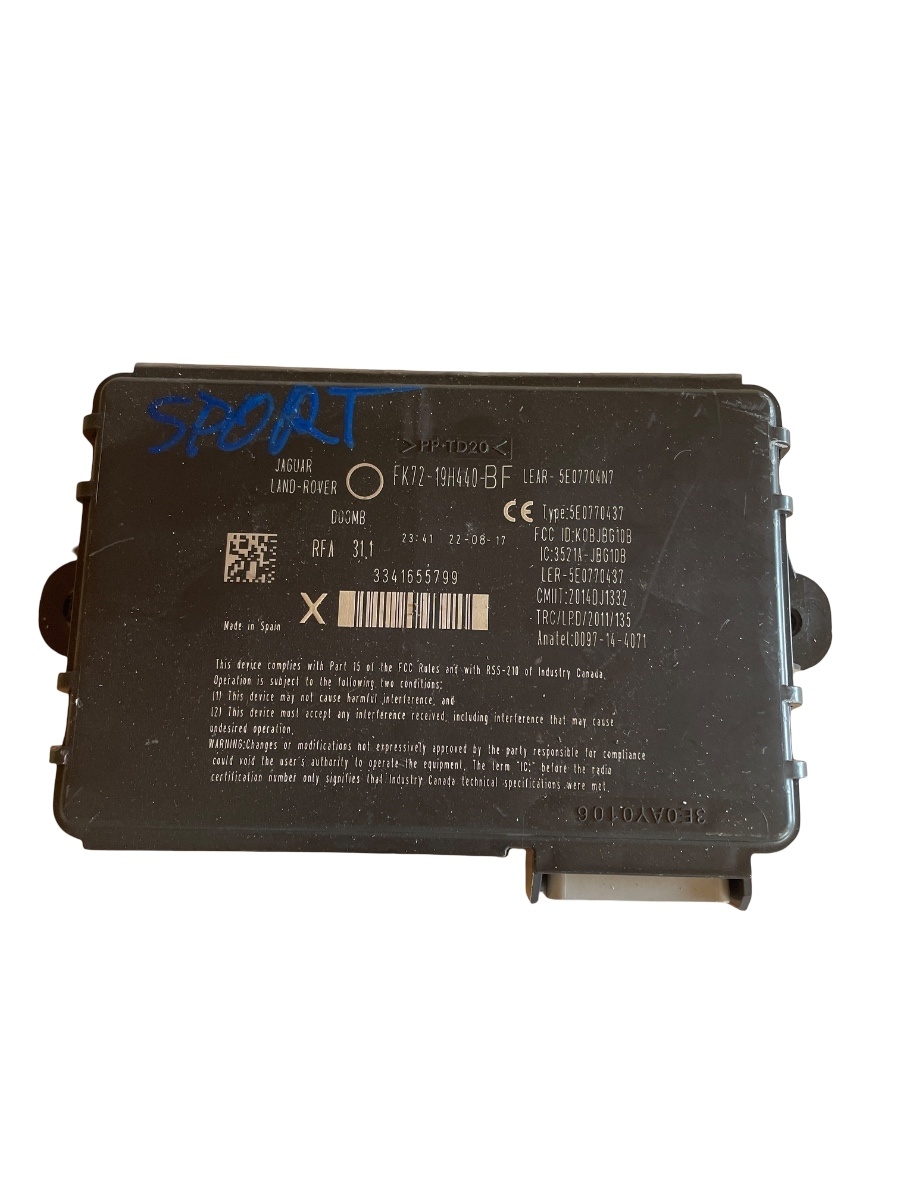 Centralina/modulo keyless go LAND ROVER RANGE ROVER SPORT LS_, L320 2005 - 2013 FK 72 19H4440 BF