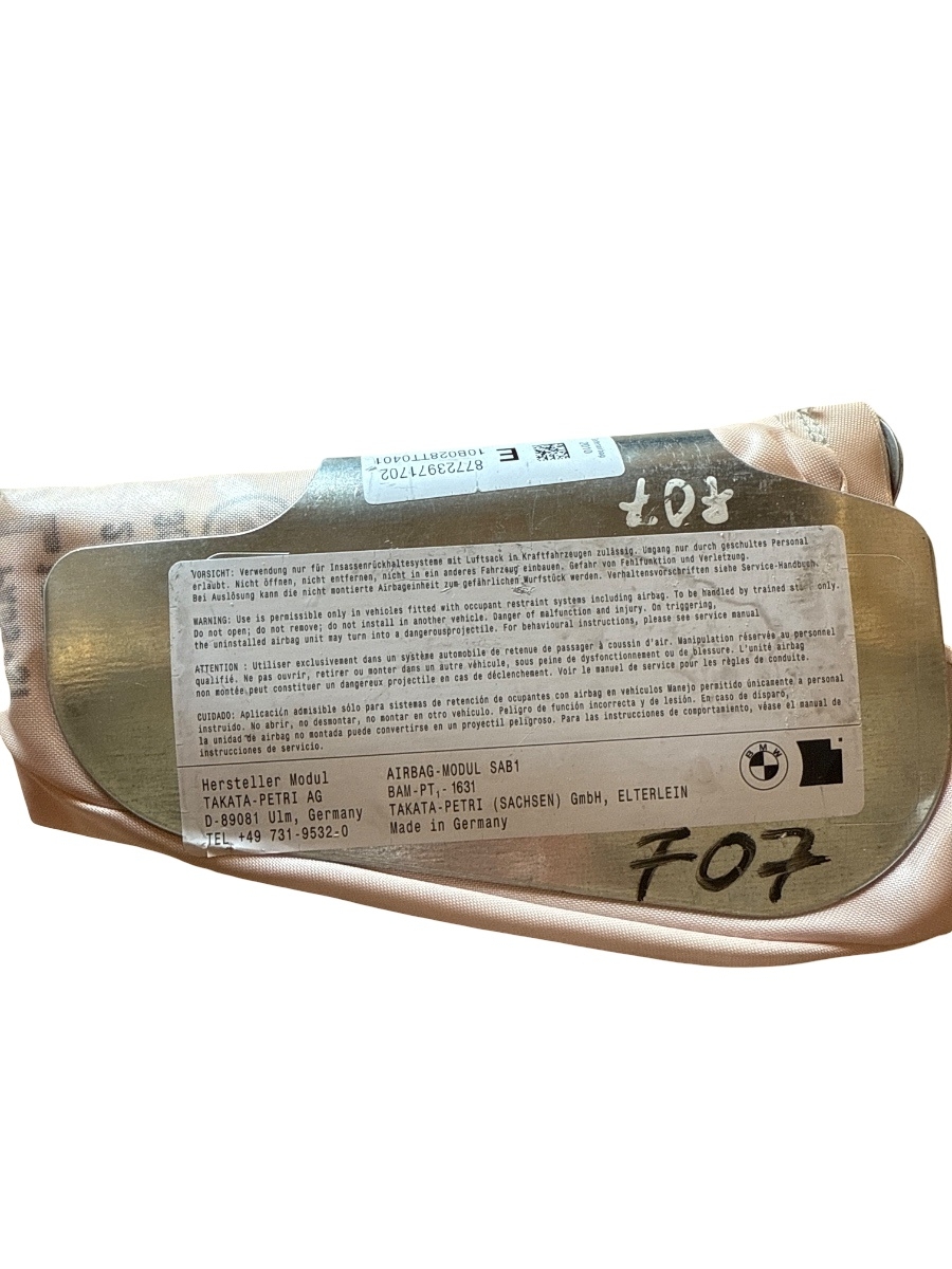 Airbag sedile BMW 5 VI Gran Turismo F07 2009 - 2017