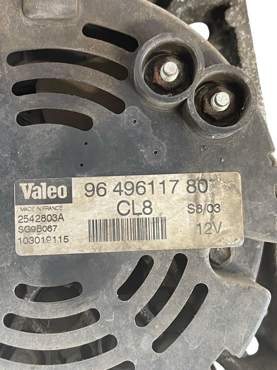 Alternator PEUGEOT 307 3A/C 2000 - > 1.6 16V NFU (TU5JP4) 9649611780 – foto 2